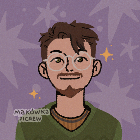 Cartoon image of me courtesy of Makowka character generator.